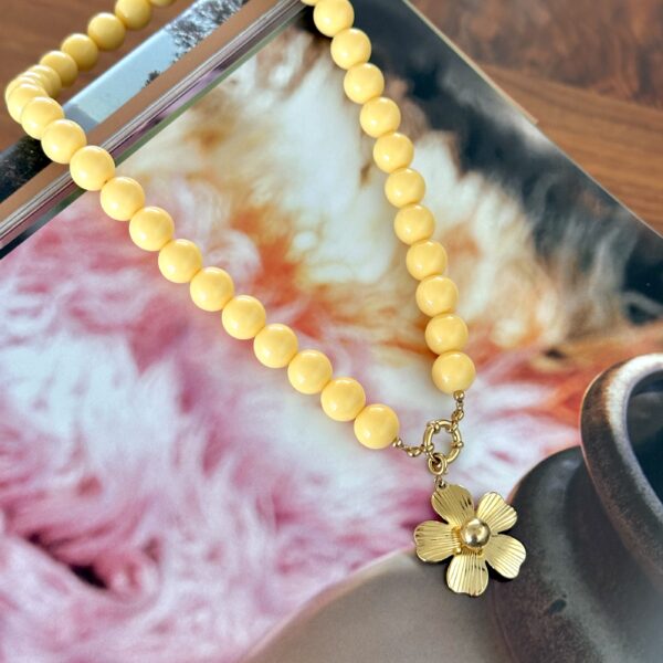 Yellow Beaded Necklace