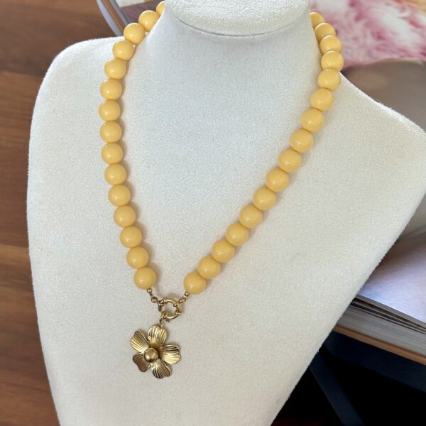 Yellow Beaded Necklace - Afbeelding 2