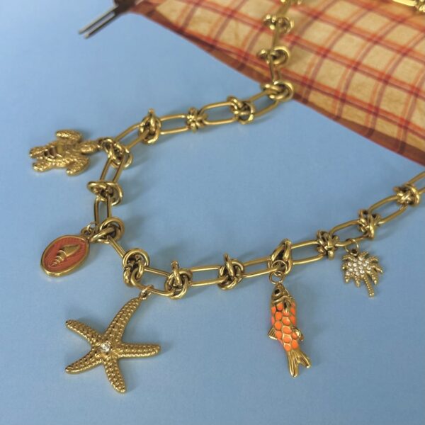 Fish charm necklace