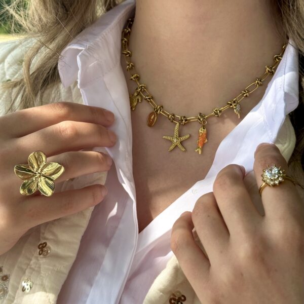 Fish charm necklace