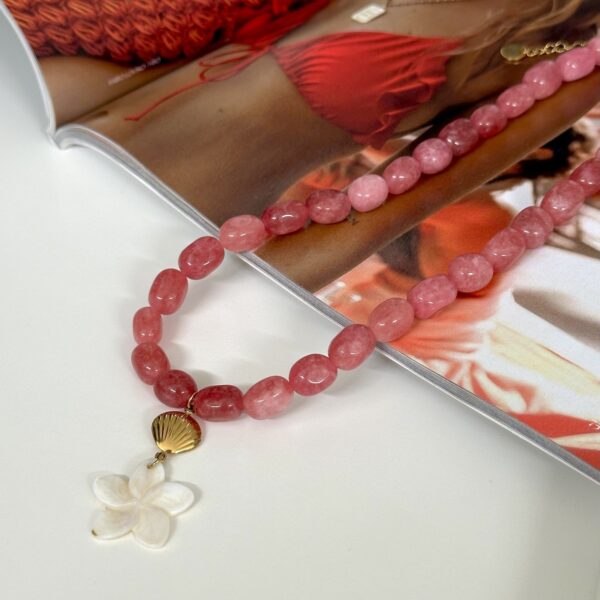 Pink beaded necklace