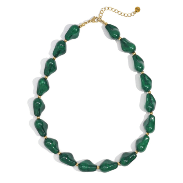 Green beaded necklace