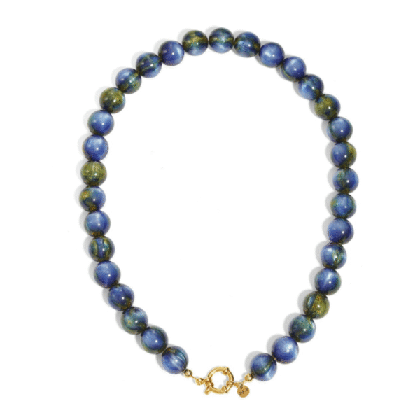 Blue beaded necklace